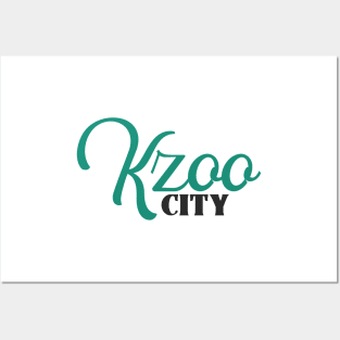 Kzoo City Michigan Vintage Design Posters and Art